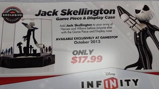 Jack Skellington Displey case Exclusive Gamestop